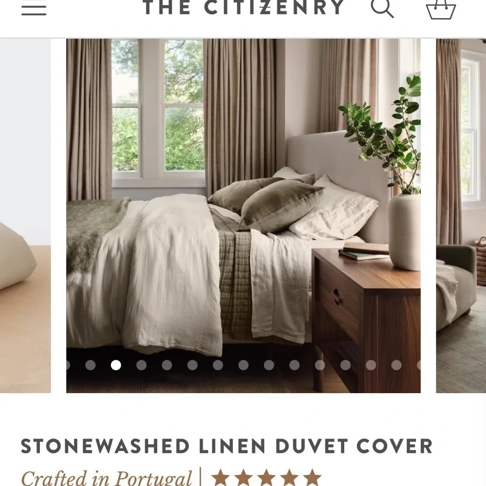 🆕The Citizenry Stonewashed
Linen Duvet Cover QUEEN
Ivory NWT - Picture 3 of 7